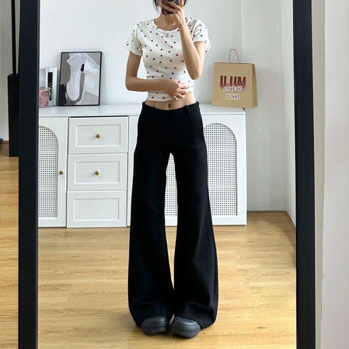 Gray High-End Women s Plus Velvet Loose Flare Sweatpants S