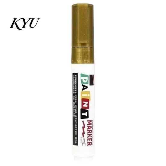 Oil Based Paint Pens 12 Colors Flat Tip Marker, Broad Pen for Metal Tire DIY Graffiti Steel Glass Leather, Waterproof Quick Dry Touch Up Marker