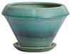 Plus Garden Flower Pot and Saucer Set Velux with Drain Hole Turquoise Shigaraki Ware 230mm 541-13