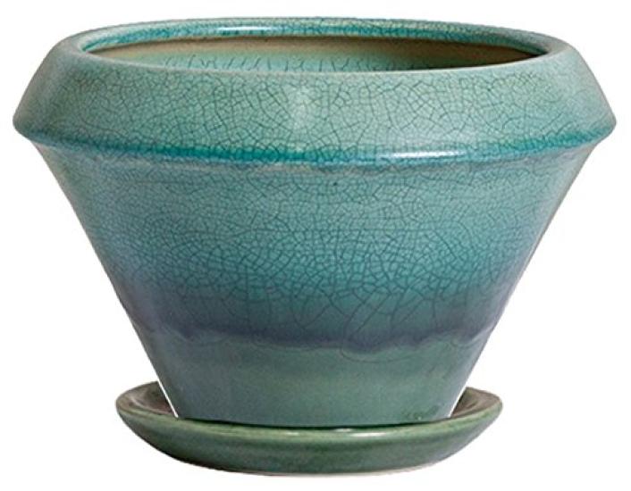 

Плюс Садовый Цветочный Горшок и Поддон Набор Velux с Дренажным Отверстием Бирюзовый Керамика Сигараки 230мм 541-13 зелёный