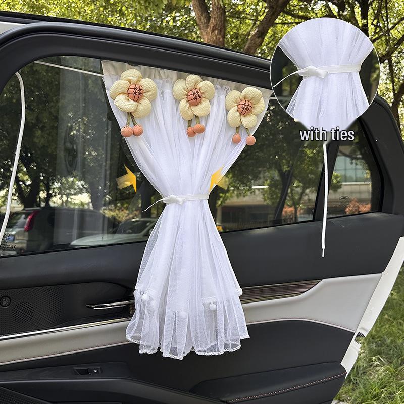 Double Layer Sunshade Curtain for Car Side Windows - Baby Sun Protection & Heat Insulation