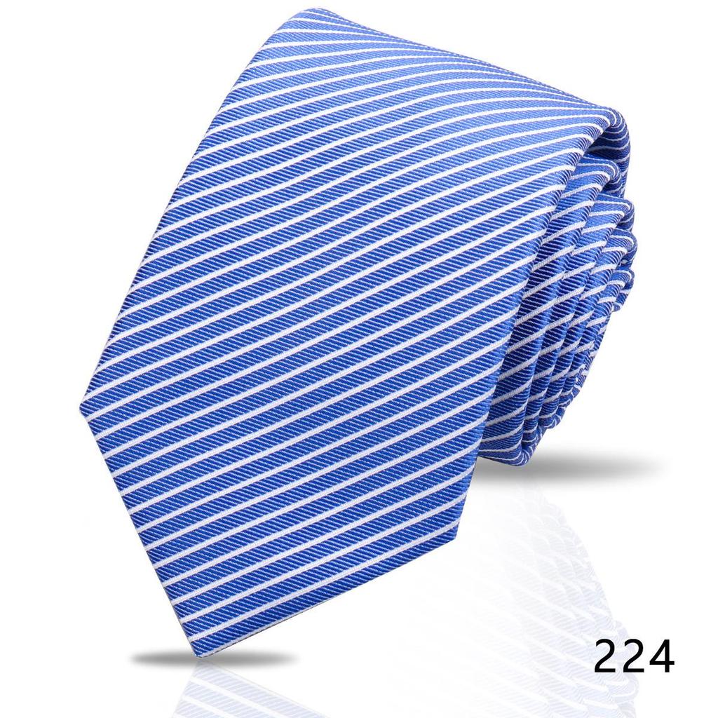 Men's High-Grade Black and Red Striped Silk Tie for Formal and Wedding Wear - 8CM