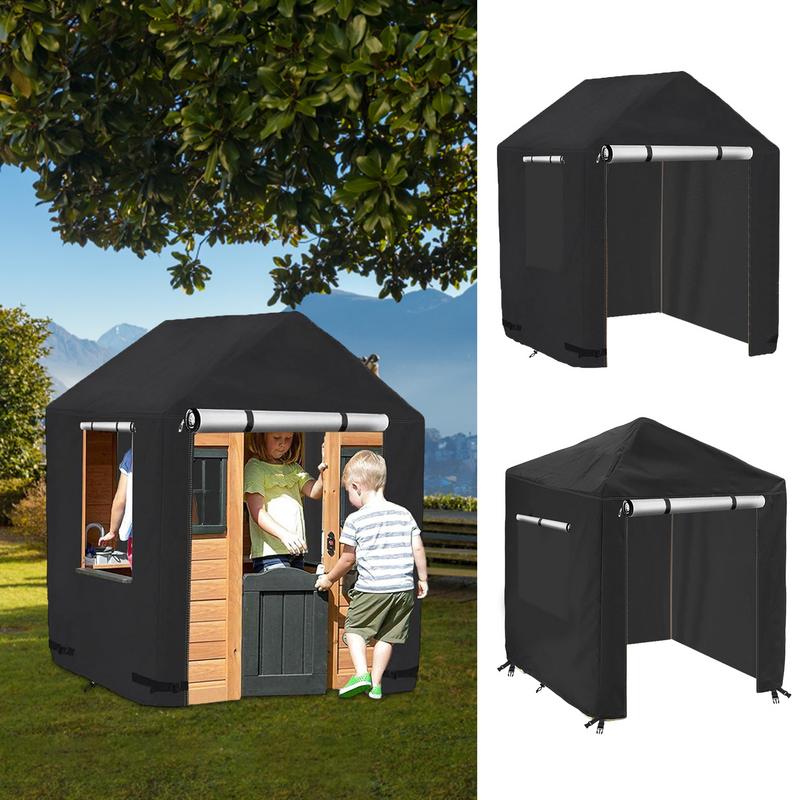 Backyard Playhouse Cover Waterproof And Sun Protection Cover All-Weather Protector 420D Oxford Fabric Cover For Garden Cottage
