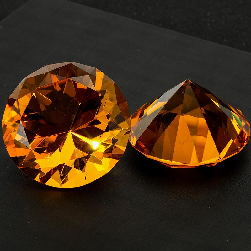 10 Colors Crystal Diamond Shaped Paperweight Decorative Cut Glass Giant Gemstone Wedding Office Desktop Ornament Birthday Gifts