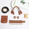 Leather Bag Making Kits DIY Leather Bag Knitting Set Shoulder Strap Top Zipper Lock for Crochet Handbag Shoulder Bags