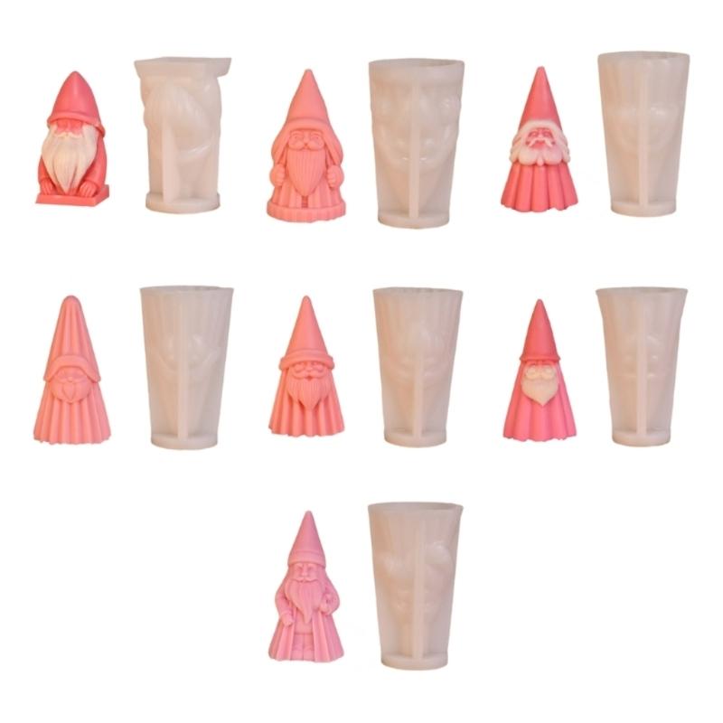 Santa Clause Shaped Silicone Soap Mold DIY Silicone Candle Molds Clay Mould Soap Making Molds Silicone Material for Soap