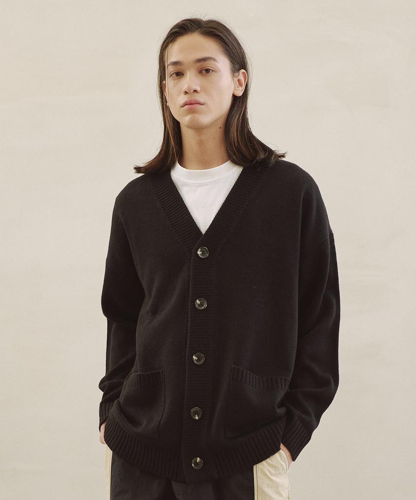 Blond9 Basic Knit Cardigan_Black