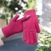 Touch Screen Gloves Plus Velvet Warm Brushed Knitted Women's Winter Cute Warm Woolen Warm Men's Cycling Protection Against Cold