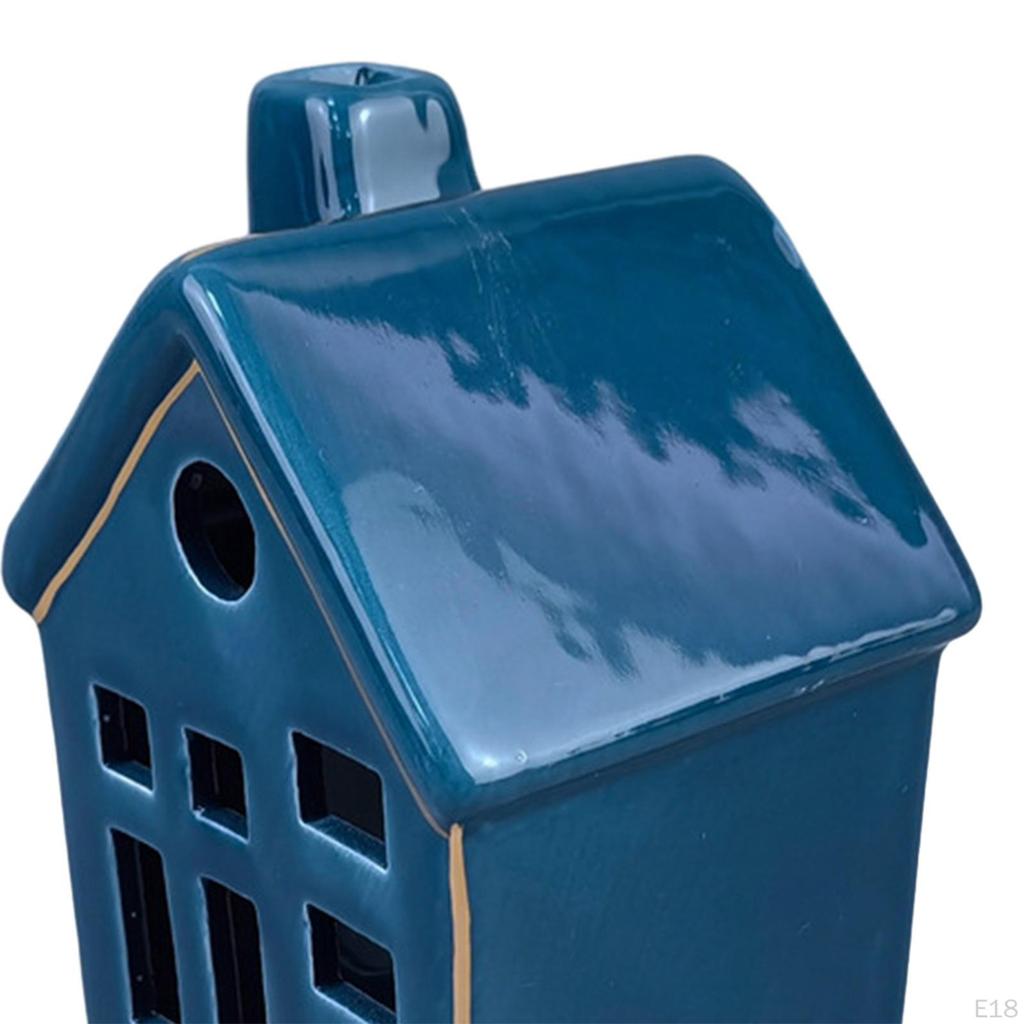 Candle Holder for Christmas Village House Ceramic Figurine Home Decor