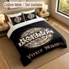 Set Biancheria da Letto 1 Copripiumino 2 Federe Stampa Harley-Davidson Morbido Tessuto per Letto Decorazione Camera da Letto