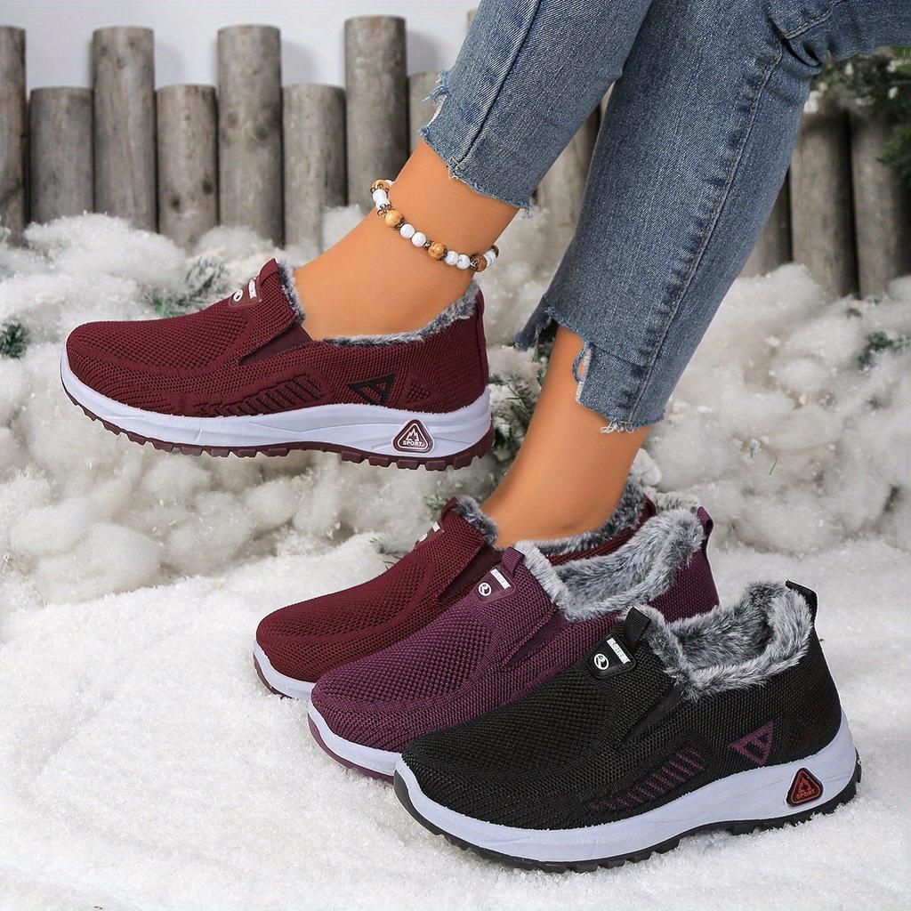 Women's Winter Snow Boots Thickened Fleece-Lined Warmth Comfortable Casual Shoes for Cold Weather, Winter Boots