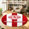 Round Rug Custom NameMiddlesbrough FC Pattern Non Slip Carpet Home Floor Decor