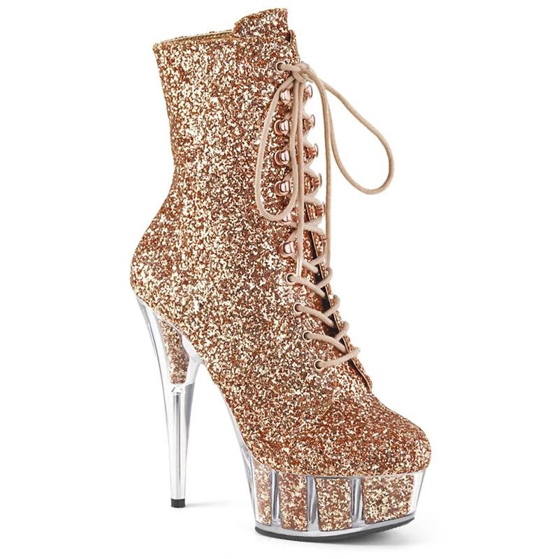 

Прямые продажи сапог на сверхвысоком каблуке 15 см, сапог на невероятно высоком каблуке, новых коротких сапог на шпильке. 46 светло-коричневого