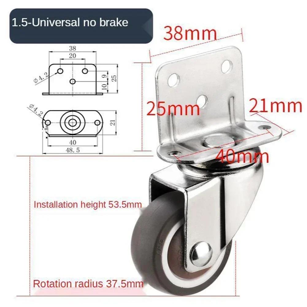 1pcs Furniture Casters Wheels Heavy Duty Casters 20kg Mute Swivel Wheels For Moving Furniture Office Chair Trolley Wheels