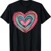 Valentines Day Heart Brushstroke Valentines Novelty Heart T Shirt