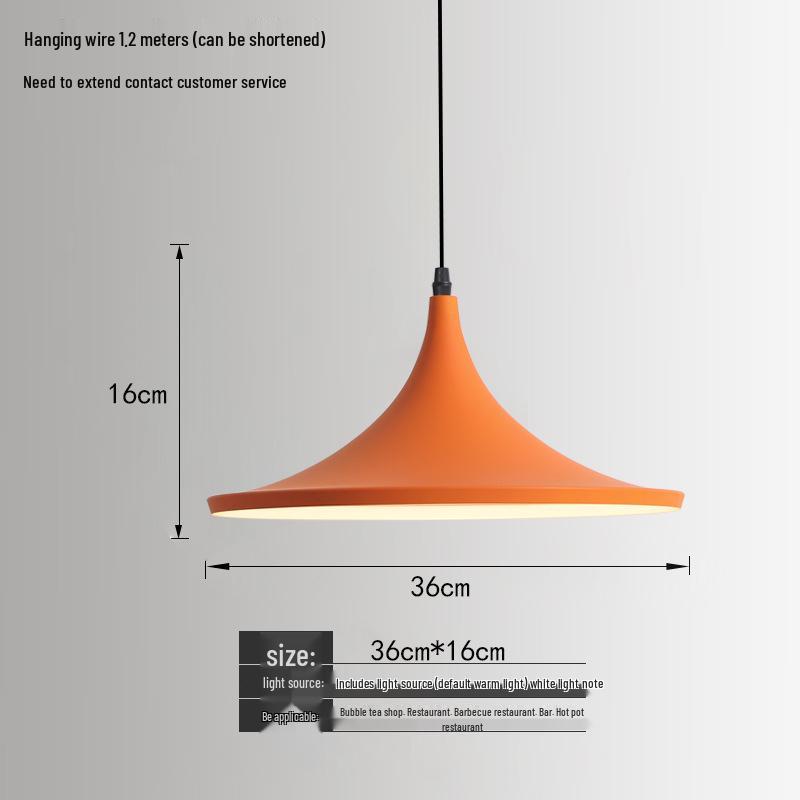 Orange Nordic Industrial Pendant Light for Restaurants & Bars