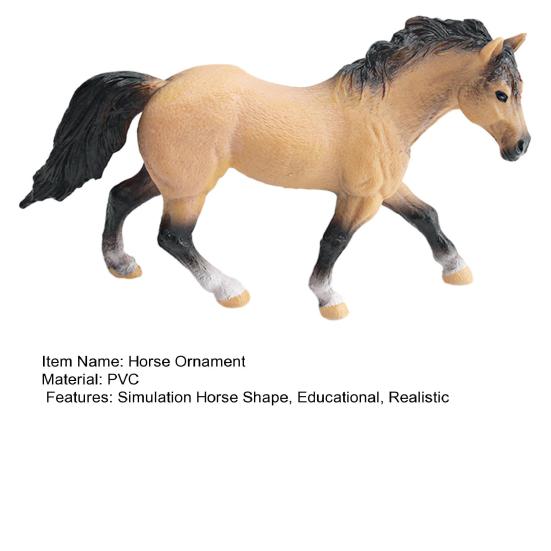 Simulation Horse Figurine Hand-Painted Stallion Mare Collectible Model Lifelike Farm Animal Educational Toy Decoration Horse Lover Gift