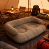 Huaqianguhh Inflatable Flocked Sofa for Adults, Heavy Duty Blow-up Lounge Chair, Single Double Air Couch Indoor Outdoor Living Room