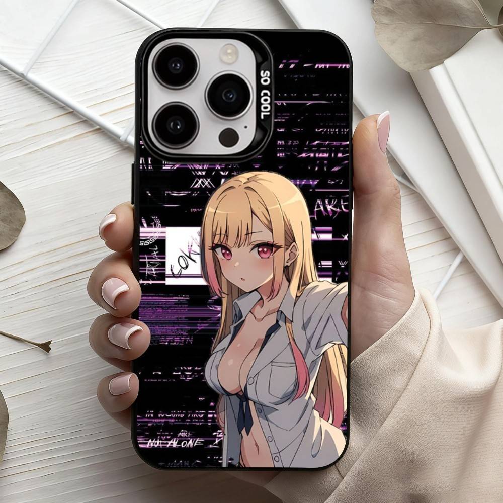 My Dress Up D-Darling M-Marin K-Kitagawa Phone Case For iPhone17,16,15,14,13,12,11 Plus,Pro Max Black Candy Silver Plated Cover