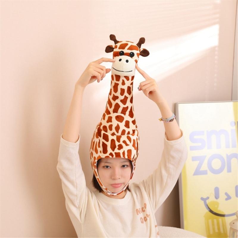 Verjaardagsfeest Viering Giraffenkostuum Hoed Cartoon Hoofddeksel Rollenspel Verkleed Hoed