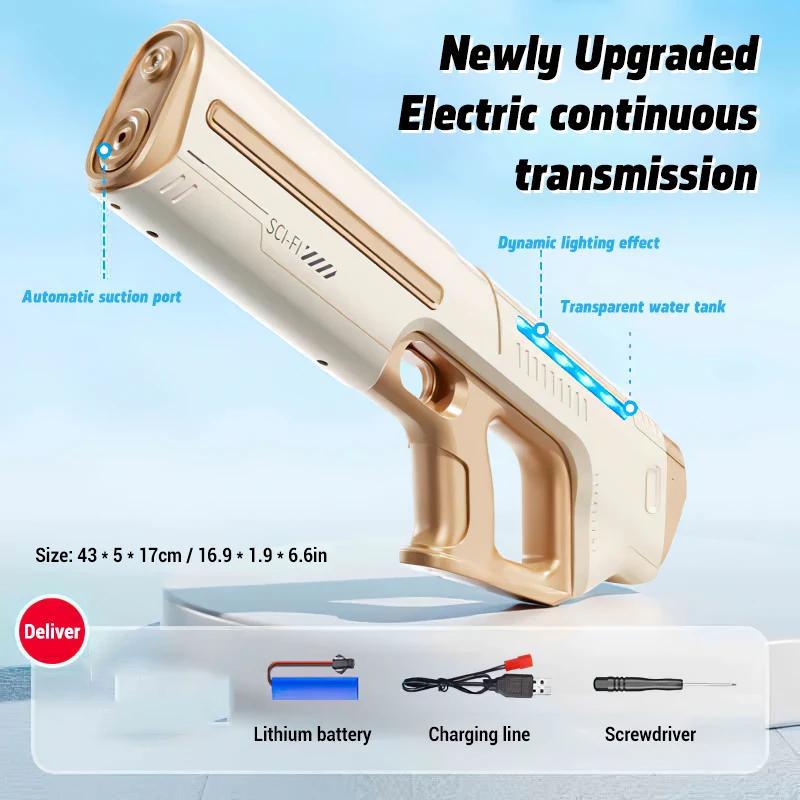 Non-Toxic Electric Water Guns For Adults Powerful Squirt Automatic Water Suction Water Blasters Summer Outdoor Beach Toy For Children Kid Gift