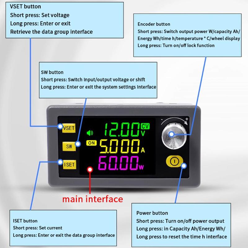 Sk60 DC Aufwärtswandler CNC Einstellbares Geregeltes Labornetzteil Konstante Spannung Strom Solarlademodul