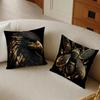 B-Black Gold Eagle Pillow Luxury Decor Cushion Cushion Cover Pillowcase Anti-Dustmite Living Room Sofa Decor Cushion Room