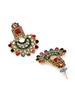 Graceful Curve Shaped Gold Plated AD Stones Choker Necklace Set With Earring And Maangtika | Jewellery Set For Women