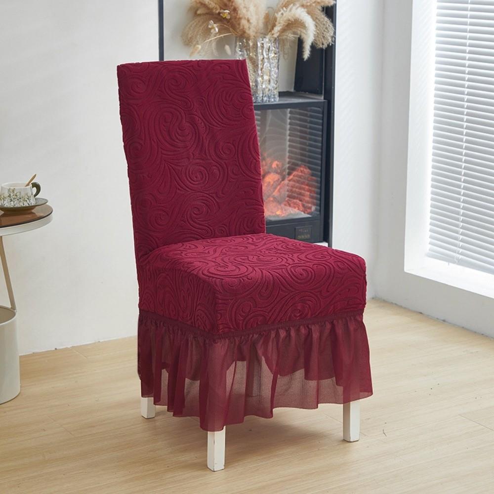 New Elastic Skirted Chair Cover Dustproof Thickened Living Room Chair Cover Removable Jacquard Chair Protective Case Universal