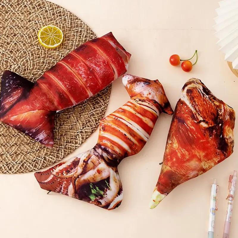 Pig's Trotters Meat Pencil Case Drumstick Carp Simulation Food Fish Shape Pen Bag Chicken Legs Realistic Stationery Bag
