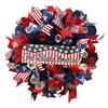 Wooden 4th of July Door Sign for Front Door, Red White Blue Patriotic Hanging Wreath for Independence Day, 250th Anniversary, Home Porch Wall Indoor