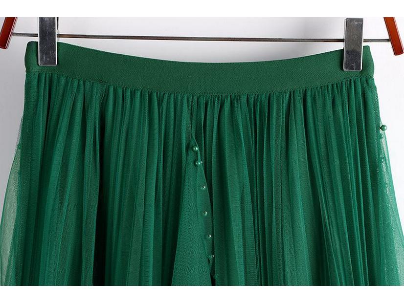 Women's Irregular A-line High Waist Mesh Skirt, 2025 Spring/Autumn