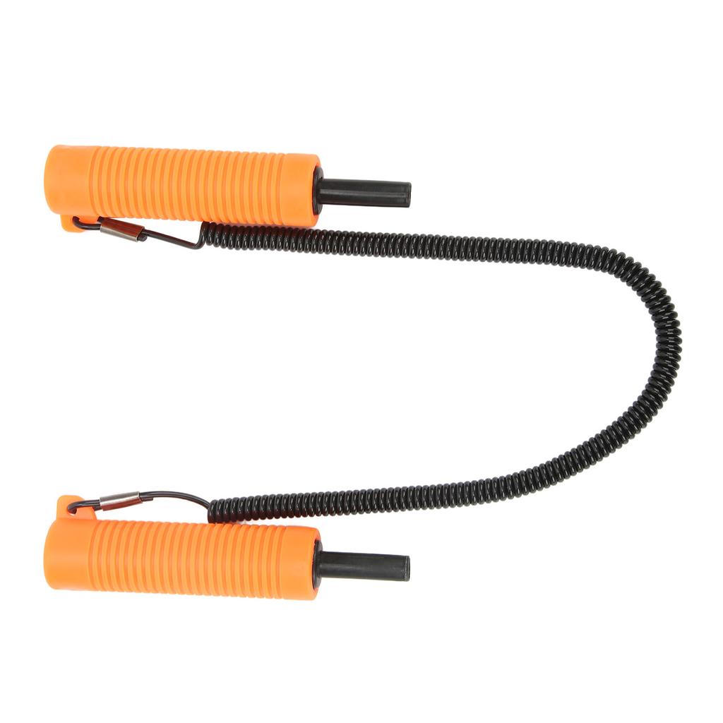 Ice Fishing Safety Pick Stainless Steel Orange Retractable Ice Awls for Outdoor Winter