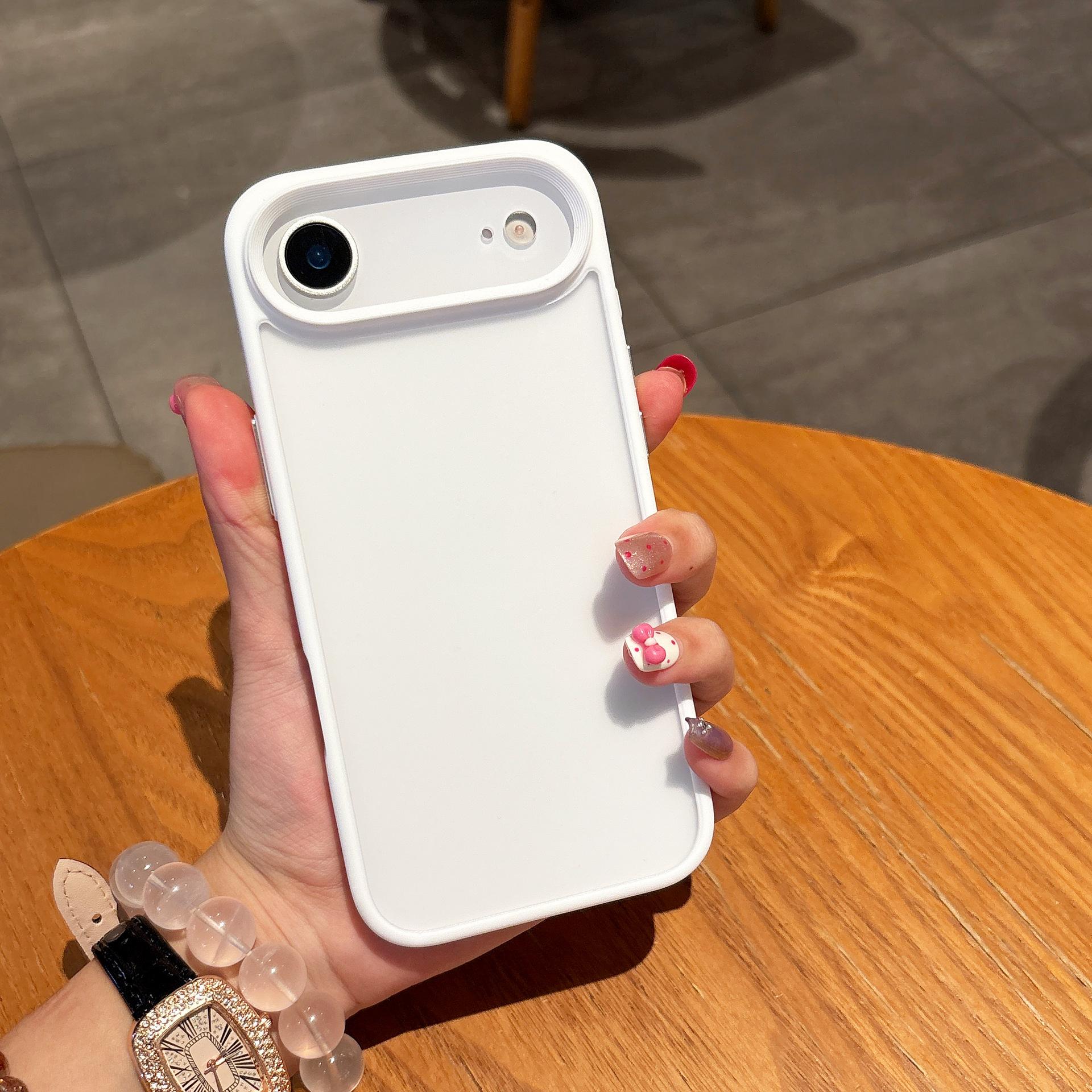 

Macaron semi-skin-permeable feeling, suitable for Apple Air mobile phone case, large hole matte Apple 17pro simple anti-drop hard cover iPhone17ProMax белый