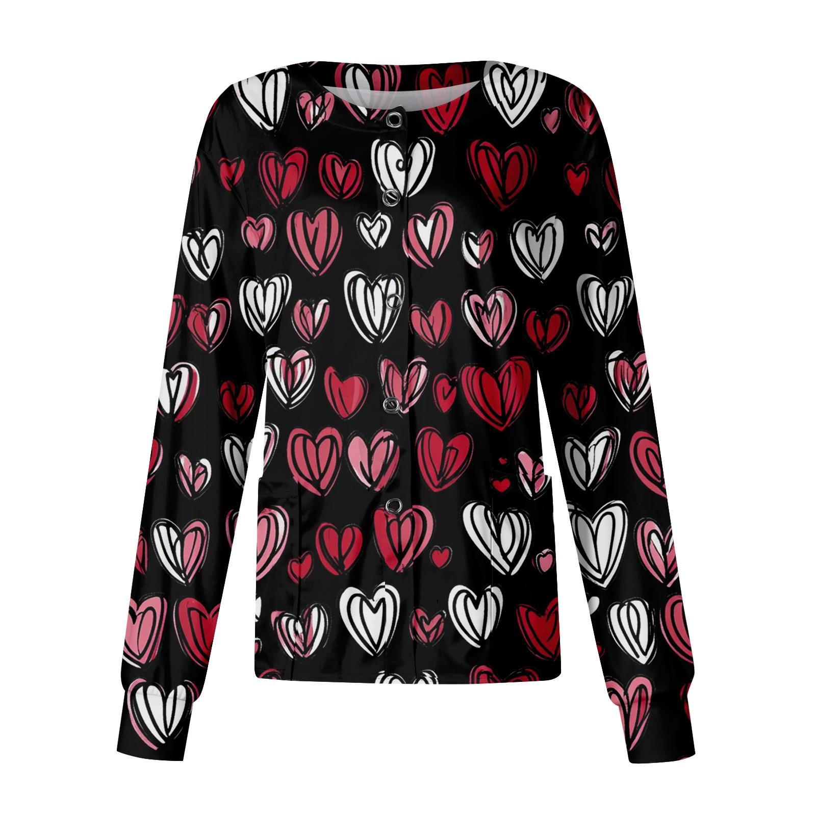 

Женский повседневный однобортный однобортный кардиган с длинным рукавом и принтом, рабочая одежда, топ XL арбуз красный