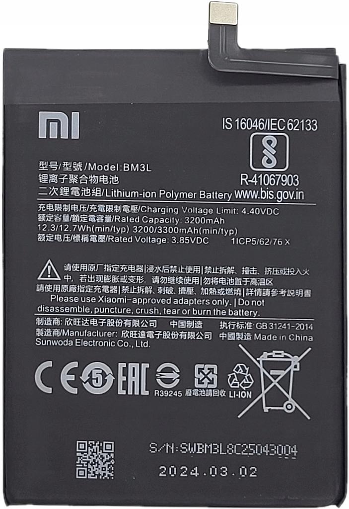 Nová baterie pro Xiaomi Bm3L Mi9 Mi 9 M1902F1G 3300 mAh