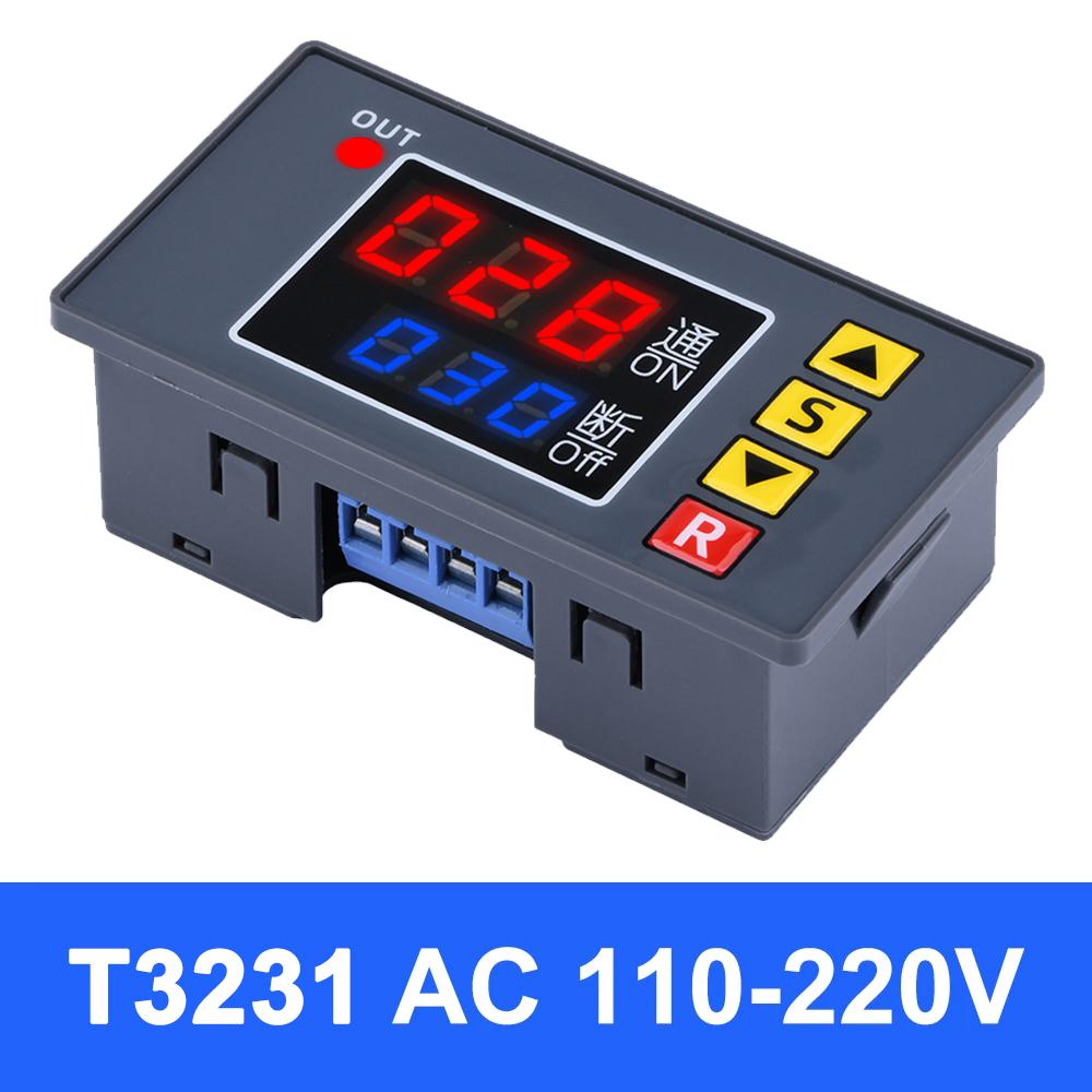 T3231 110V-220V 12V/24V Digital Time Delay Relay LED Cycle Timer Control Switch Adjustable Timing Relay Time Delay Switch