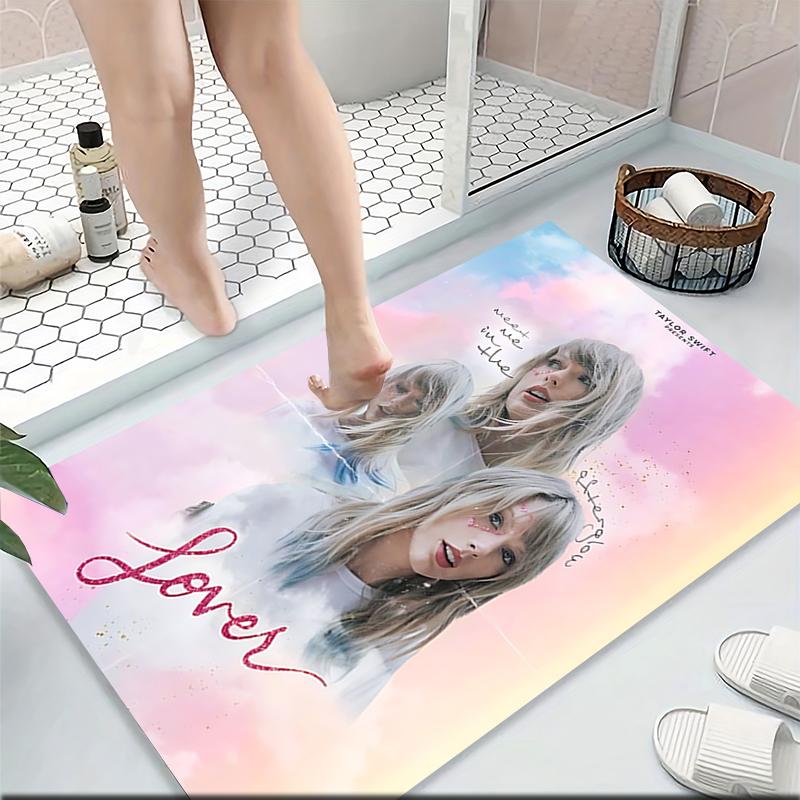 Taylor Swift Lover Album Artwork Carpet Rug Soft Washable Antislip Home Living Room Sofa Mats Personalized Christmas Rug
