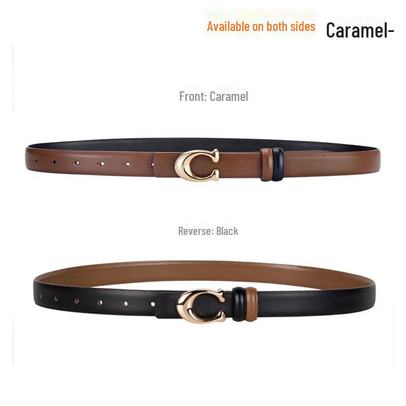 2023 Damen Echtleder Braun Gürtel - Vielseitiges, stylisches Sommeraccessoire