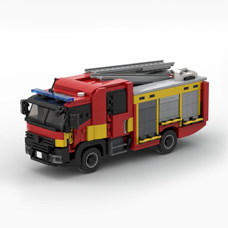 1036 PEZZI MOC Modello London Fire Brigade Lfb MK3 Autopompa Scala Camion Pesante Atego Blocchi da Costruzione Assemblaggio Fai-da-te Blocchi da Costruzione Regalo