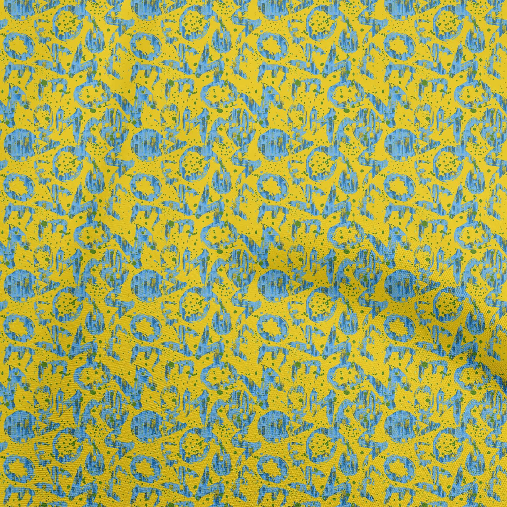 

oneOone Cotton Flex Indigo Blue Fabric Abstracts Sewing Fabric By The Yard Printed Diy Clothing Sewing Supplies 40 Inch 42 Inch Wide - Viscose Chiffon жовтий