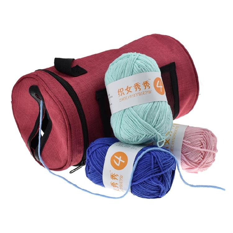 Knitting Organizers Travel Crochet Bag Yarn Bag with Portable Handle for Knitting Accessories Crochet Yarn Hook