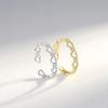 Exquisite 925 Silver-Plated Love Ring: Niche Design for Women, Light Luxury, Sweet Joint & Tail Style