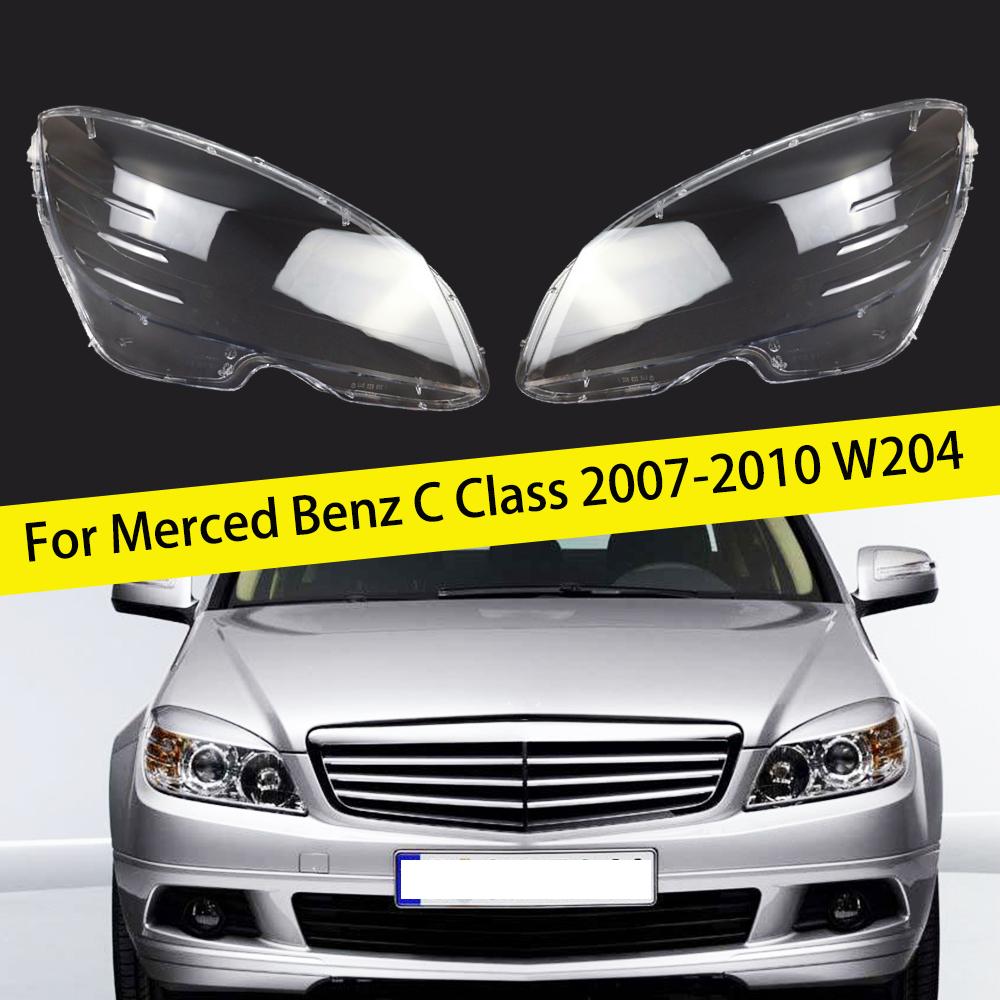 For Mercedes-Benz C Class W204 2007-2010 C180 C200 C220 C250 C280 Car Headlight Shell Transparent Lampshade Cover Headlamp Glas