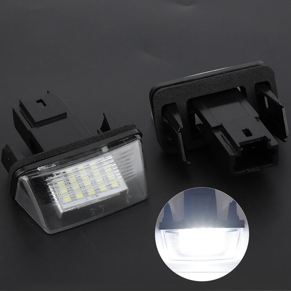 2pcs Direct Replacement License Plate Light 18 LED Car Plate Light LED License Light  For Citroen C3