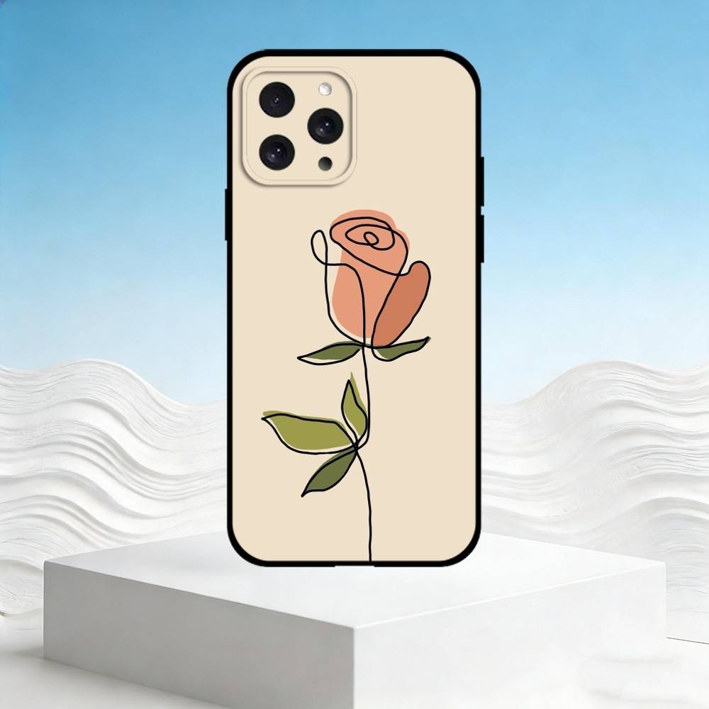 M-Modern minimalist abstraction Phone Case For iPhone 17,16,15,14,13,12,11 Plus,Pro Max,SE4Soft Silicone Black Cover