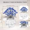 Blue Crystal Flower Handmade Glass Flower Bouquet Collectible Figurine Crystal Ornaments Meaningful Romantic Presents for Women