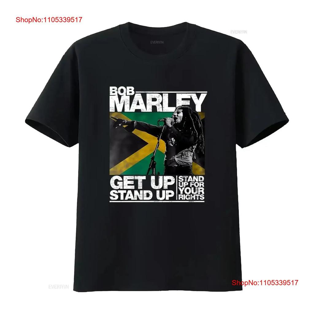Bob marley get up stand T-Shirt vintage gewaschen lässig vielseitig für den Alltag homme