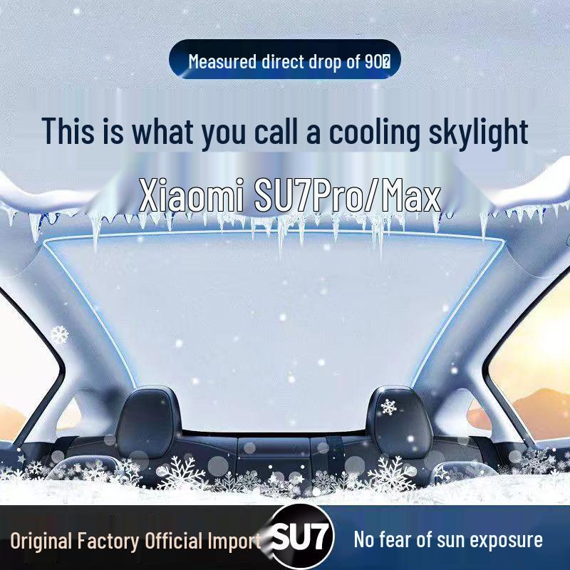 Xiaomi SU7 Panoramic Sunroof Ice Crystal Sunshade Curtain - Car Roof & Window Heat Insulation