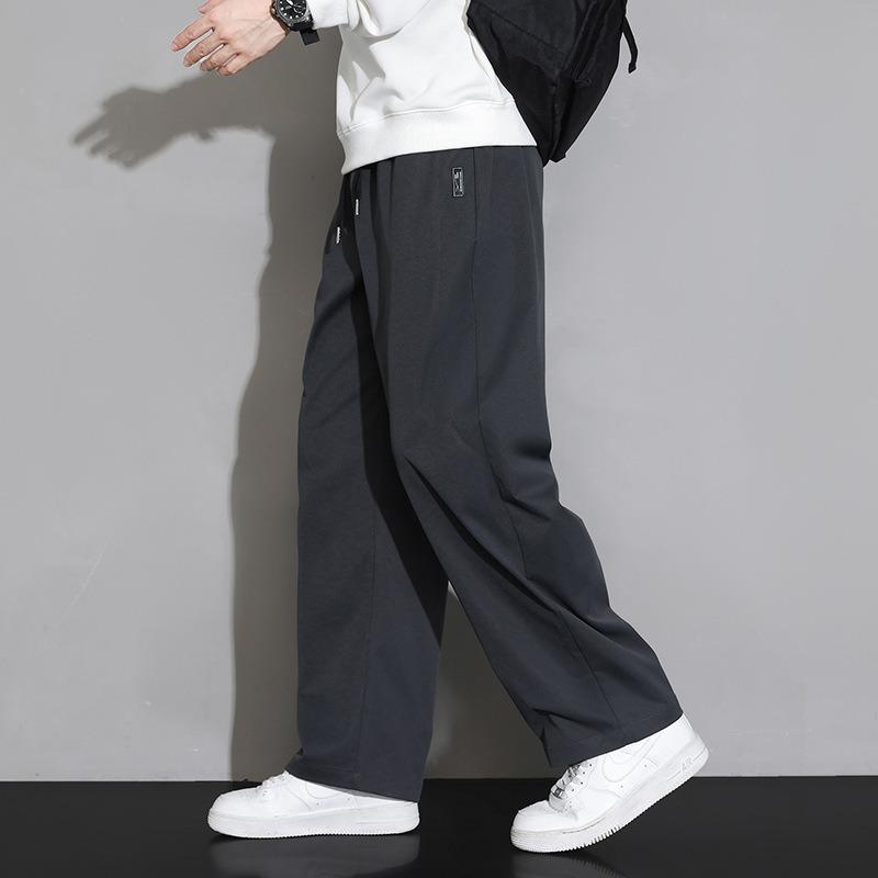 Men's Drawstring Waist Casual Pants Loose Fit Pocket Detail Streetwear Bottoms